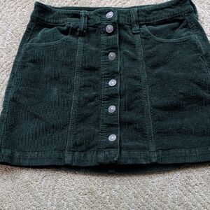 American Eagle Outfitters Forest Green Corduroy Skirt